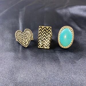 Vintage Silver & Gold Tone‎ Stretch
Ring - Sizer 7 Plus
